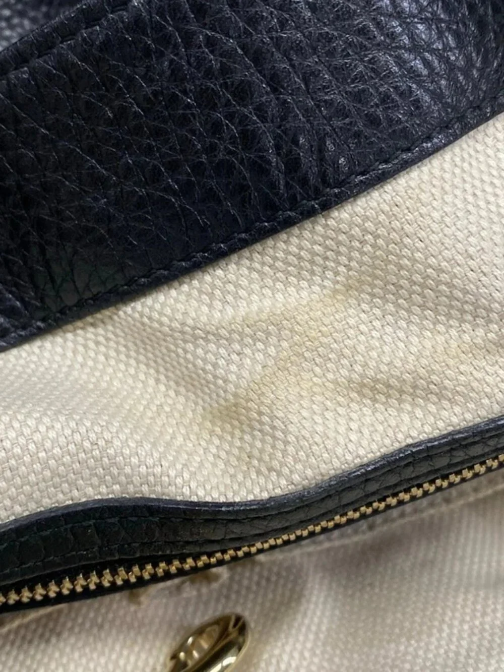 GUCCI Soho Cellarius 282309 Black Leather Tote Bag
